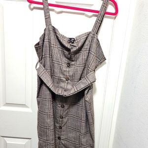 Brand new plaid brown dress